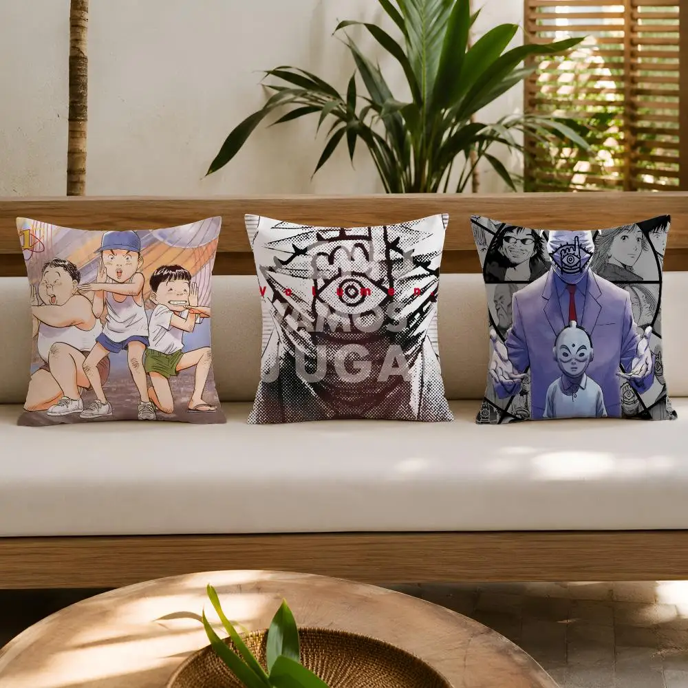 Japanese Anime 20th C-Century Boys Cushion Cover Wrinkle-Resistant Short Plush Cushion Covers Breathable Machine-Washable