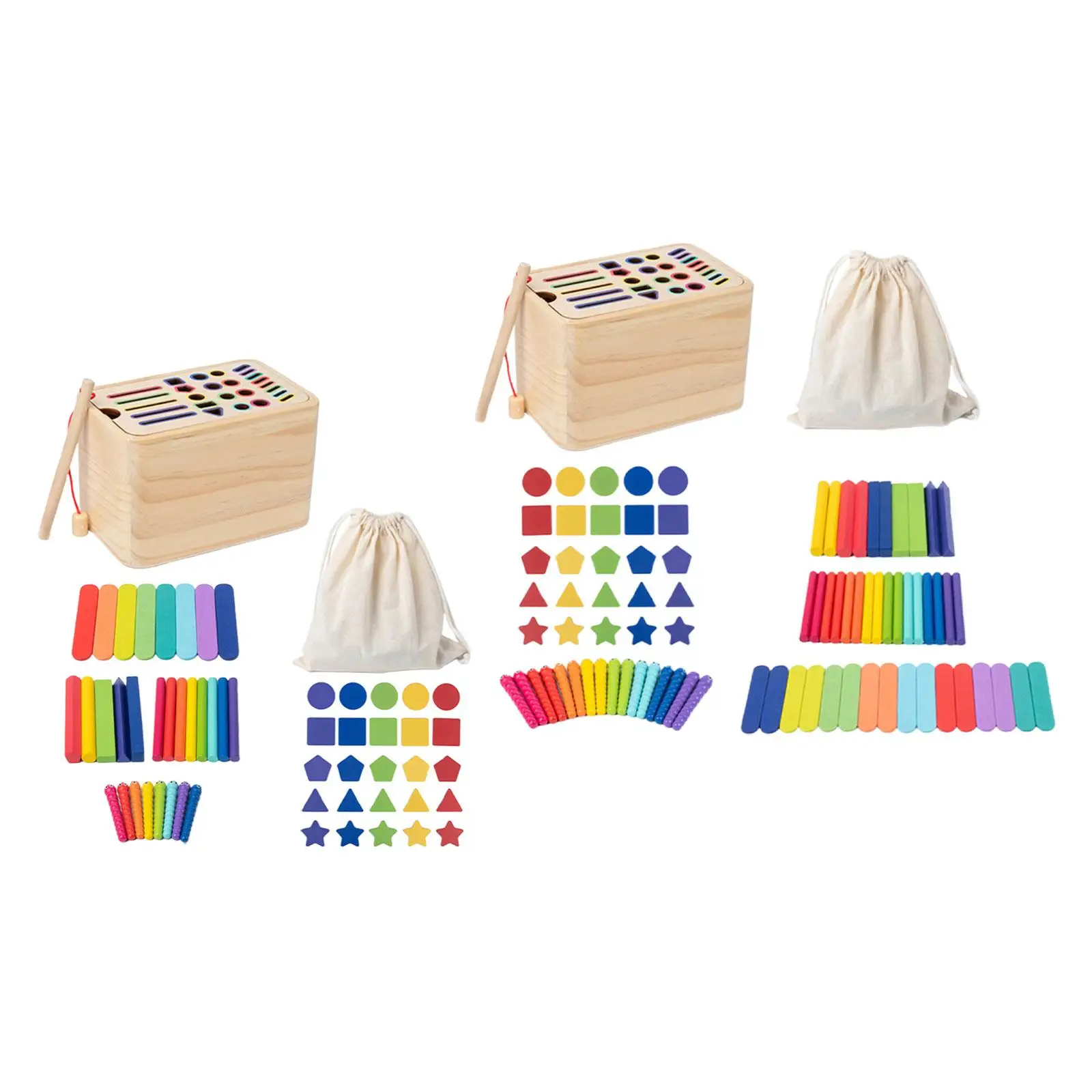 Wooden Learning Color Sorting Toys Matching Game for Kids 1-3 Year Old Gifts