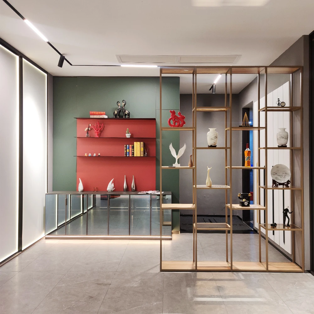 Nordic Luxury Gold Iron Art Storage Rack