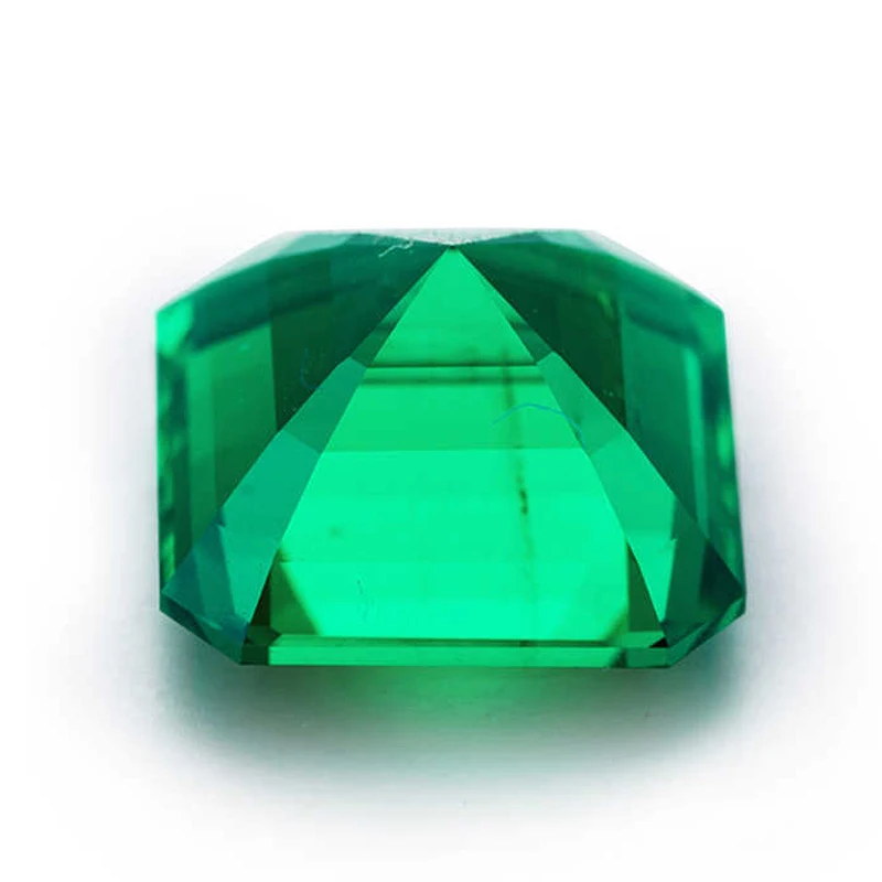 مختبر عالي الجودة نمت الكولومبي الزمرد Asscher قطع اليد قطع الزمرد الحرارية المائية صنع المجوهرات شهادة AGL #4