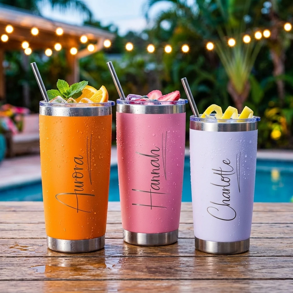 2026 New Custom Name Bridesmaid Tumbler Personalized Stainless Steel Travel Cup Wedding Party Gift With Straw Lid,Christmas Gift view 3