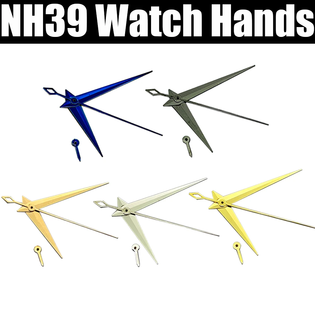 

RICHUS NH39 серебряные/золотые/синие/розовые золотые стрелки, подходят для часов с механизмом NH39, аксессуары