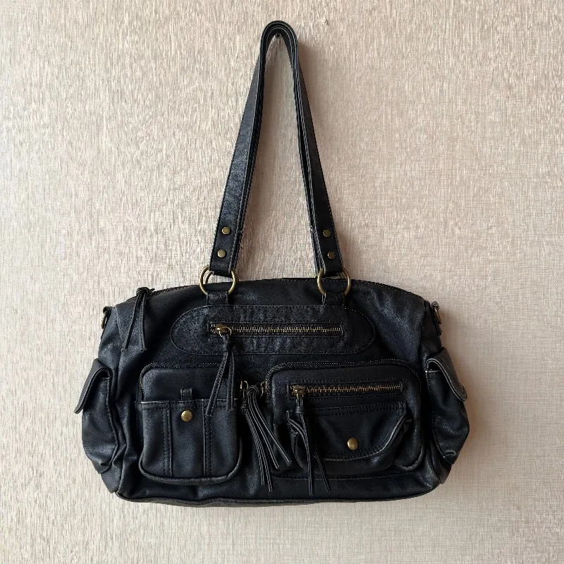 Original Retro Made Old Wind Multi-Pocket-Motorradtasche für Damen, große Kapazität, Schulter-Crossbody-Handtaschen für Damen – Detail 5