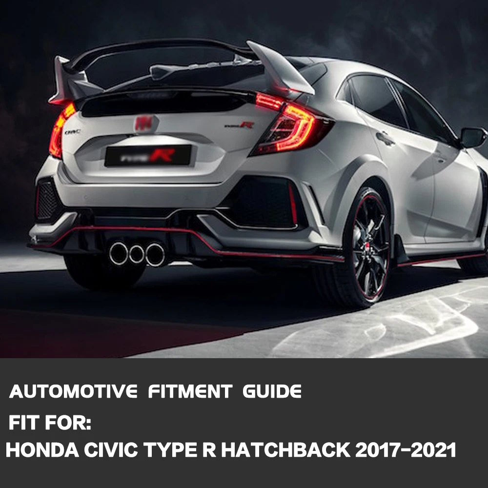 Lâmpada traseira lateral esquerda e direita para Honda Civic, Hatchback Tipo R, 2017, 2018, 2019, 2020, 2021, luz traseira, lâmpada de freio