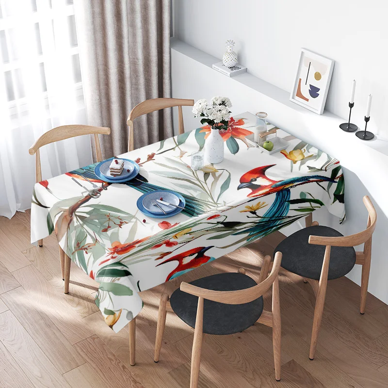 10 piezas de mantel Floral impermeable cubierta de mesa de comedor decoración de cocina decoración del hogar estilo moderno impreso manteles individuales de comida conjunto para D