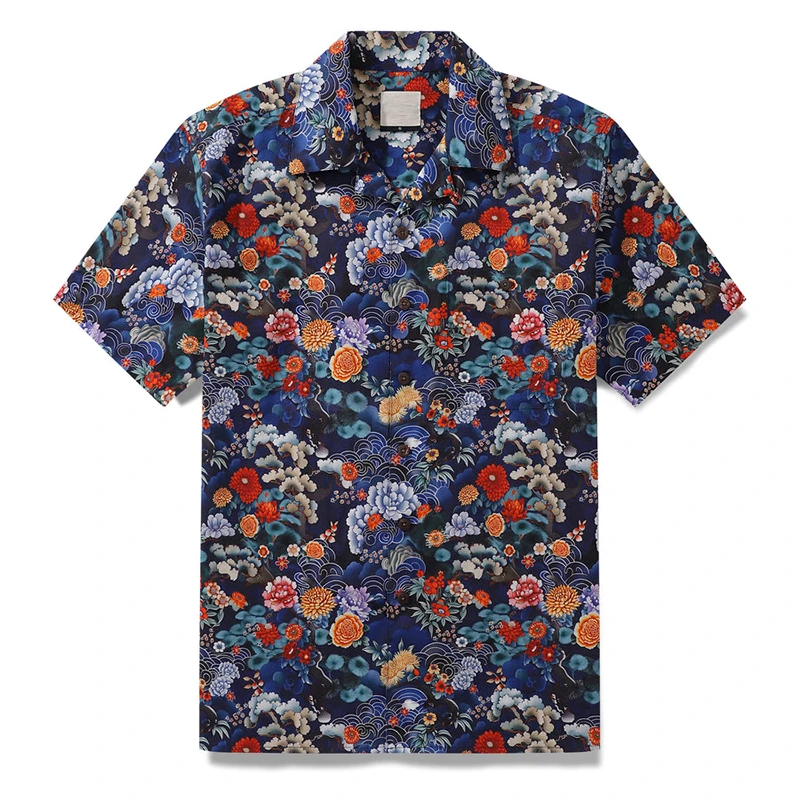 Hawaiian Shirts For Men Floral Summer Casual Short Sleeve Y2k Tops Oversized Streetwear Vintage Beach Blouse Camisa Masculino