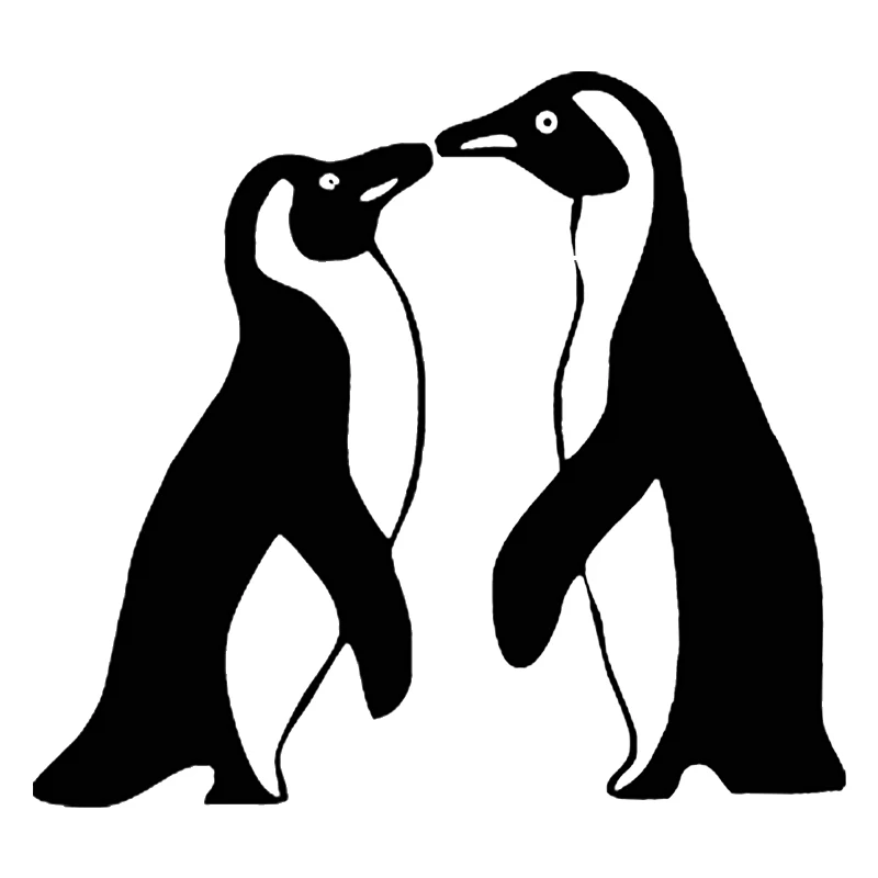 41950# Penguin Love Funny Decal Car Sticker Vinyl Decal Waterproof Auto Decors for Bumper Rear Window Laptop Motocycle Truck