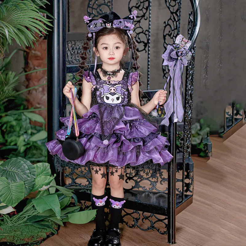 

Cosplay kuromi dress Spring summmer Gorgeous Lace puffy Lolita Princess Dress Children'S Birthday Party Costume Gift Formal Gown