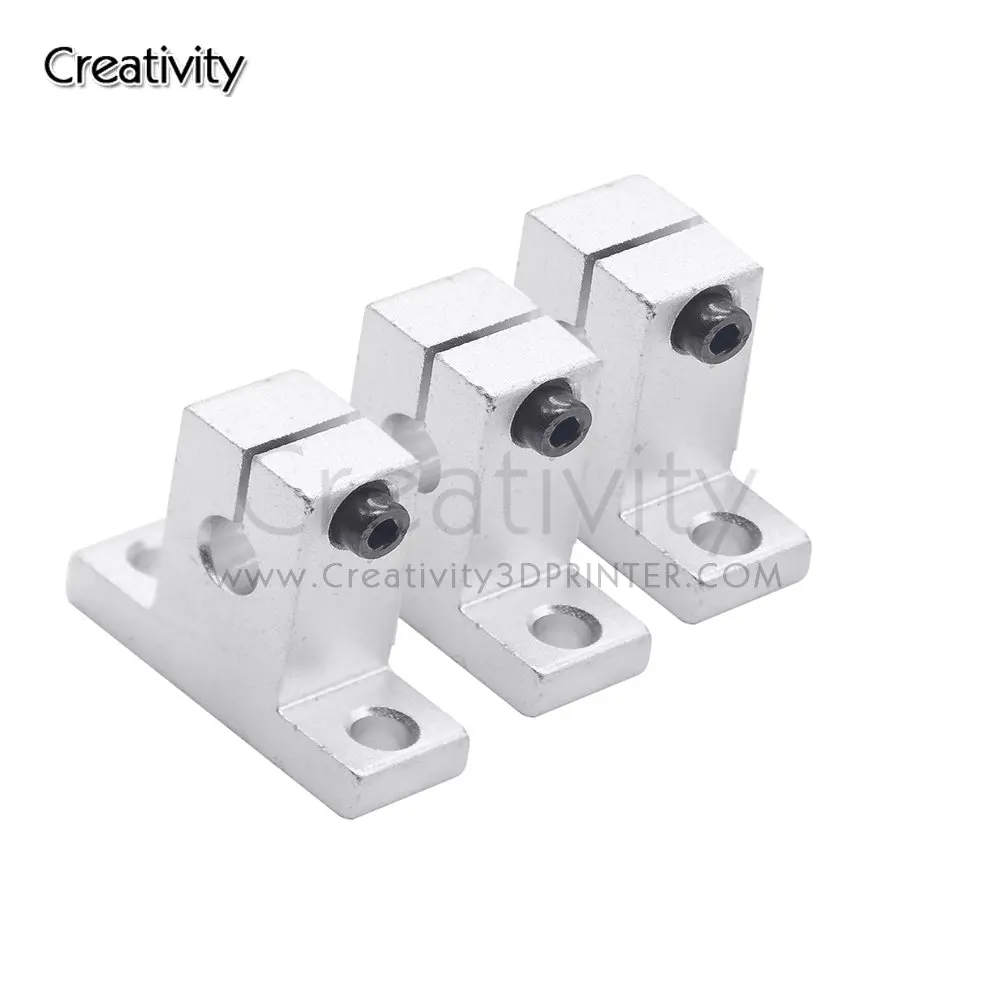 4pcs/lot 3D Printer Sliding part Accessories Brackets (SK8 SK10 SK12) 8mm aluminum linear Rod Rail Shaft Support CNC Router 3d