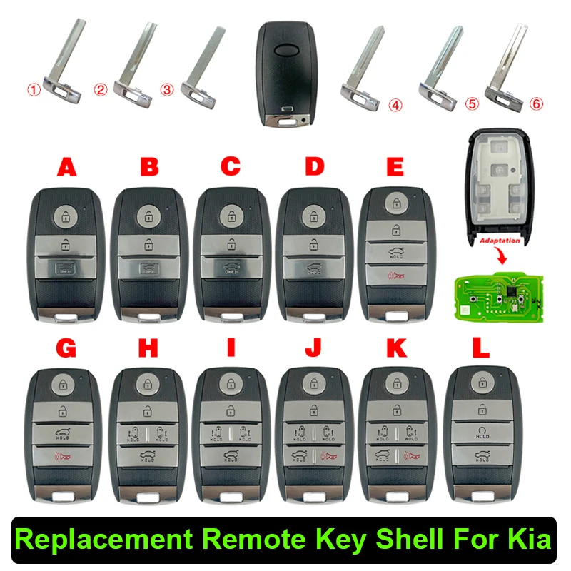 

CS051045 Сменный корпус дистанционного ключа для Kia с крышкой дистанционного управления с лезвием 3/4/5/6