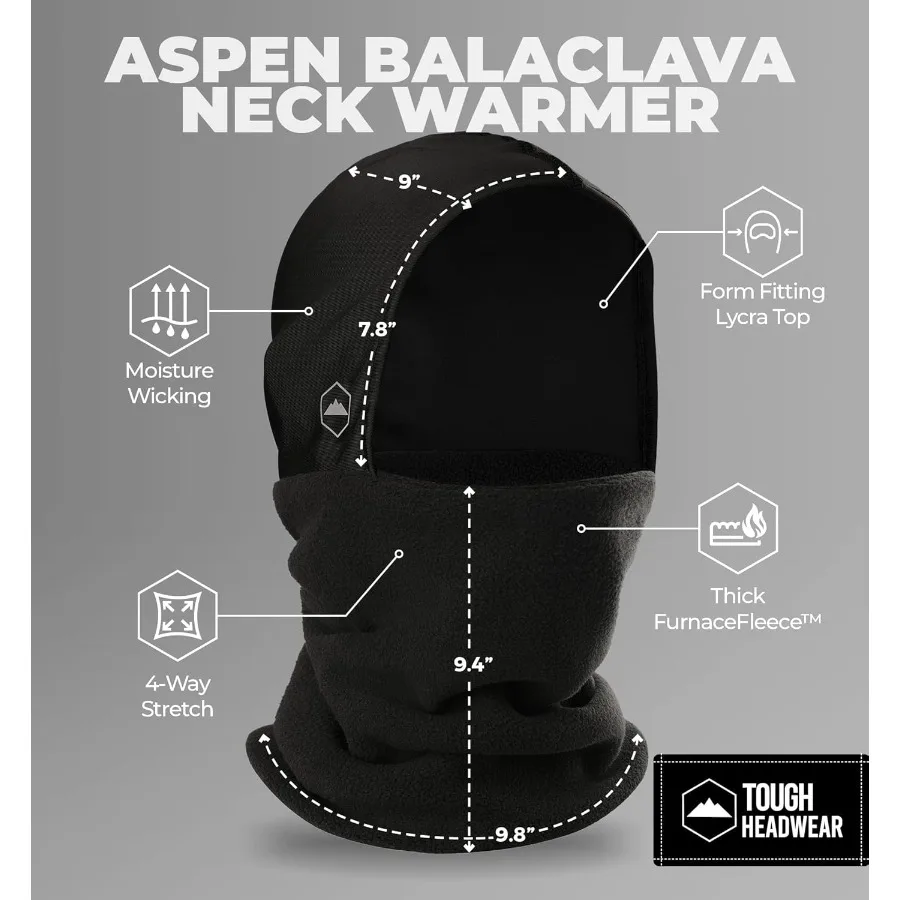 튼튼한 겨울용 넥 워머-플리스 발라클라바 스키 마스크 남녀 공용 추운 날씨용 오토바이 헬멧 라이너