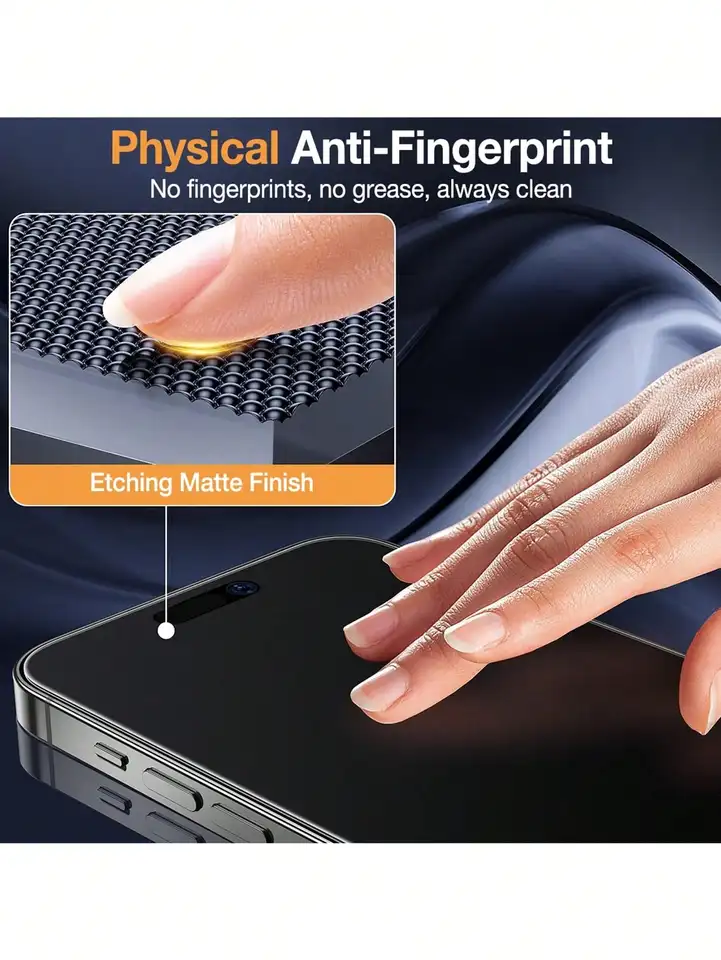 3 Piezas Protector de Pantalla Mate Antiespías Compatible con iPhone 17 Pro Max/17 Pro/17 Air/17/16 Pro Max/16 Pro/16 4