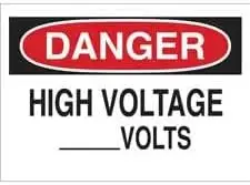 DANGER High Voltage_____Volts Sign Safety Signs Electrical and Arc Flash Signs No.799 Safety Sign -  Metal Tin Sign Warning Caut
