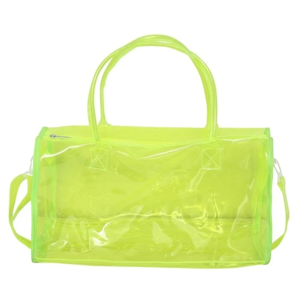 Large Capacity Transparent Crossbody Bag PVC Lightweight Toiletries Handbag Single Shoulder Oversized Beach Swimming Bag