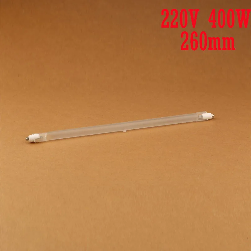 260mm 400W Vacuum Halogen Tubes for Electric Directional Heater Machine Infrared Heating Element IR Radiation Quartz Tube