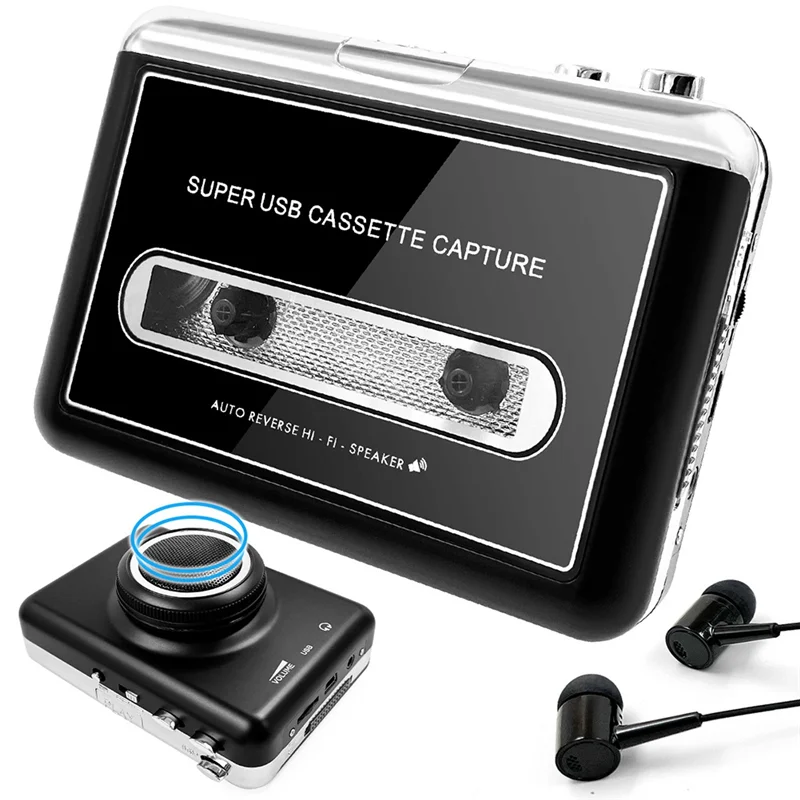 

CJSD-портативный стерео USB-кассетный плеер, черный с громкоговорителем, аудио-музыкальный плеер