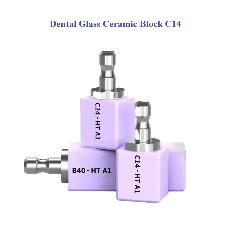 

5PCS ​ Dental Glass Ceramics C14 CAD/CAM Dental Lab Veneer Chair Side Lithium Glass Ceramic Block 18x13x15mm