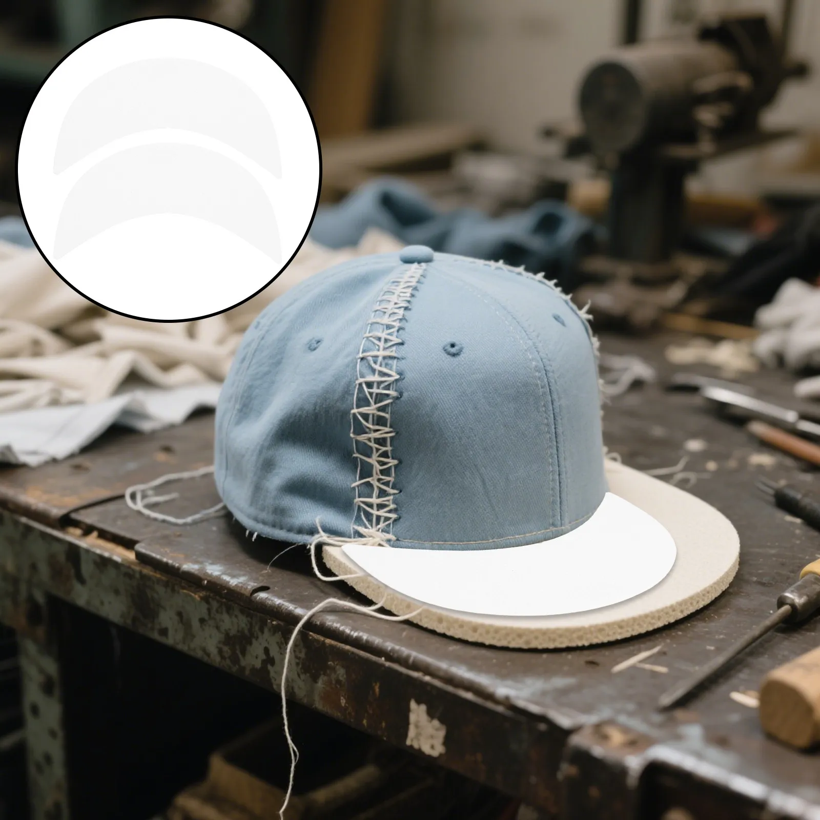 

50Pcs Anti-Static Baseball Cap Visor Insert Plastic Resin Hat Shaper for Shape Retention DIY Hat Making Supplies Sun Visor