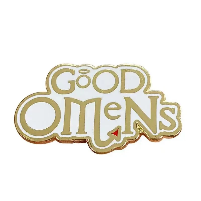 Popular Comedy Good Omens Brooch Men\'s Backpack Pin Badge Denim Jacket Hat Pin Accessories Jewelry Gift