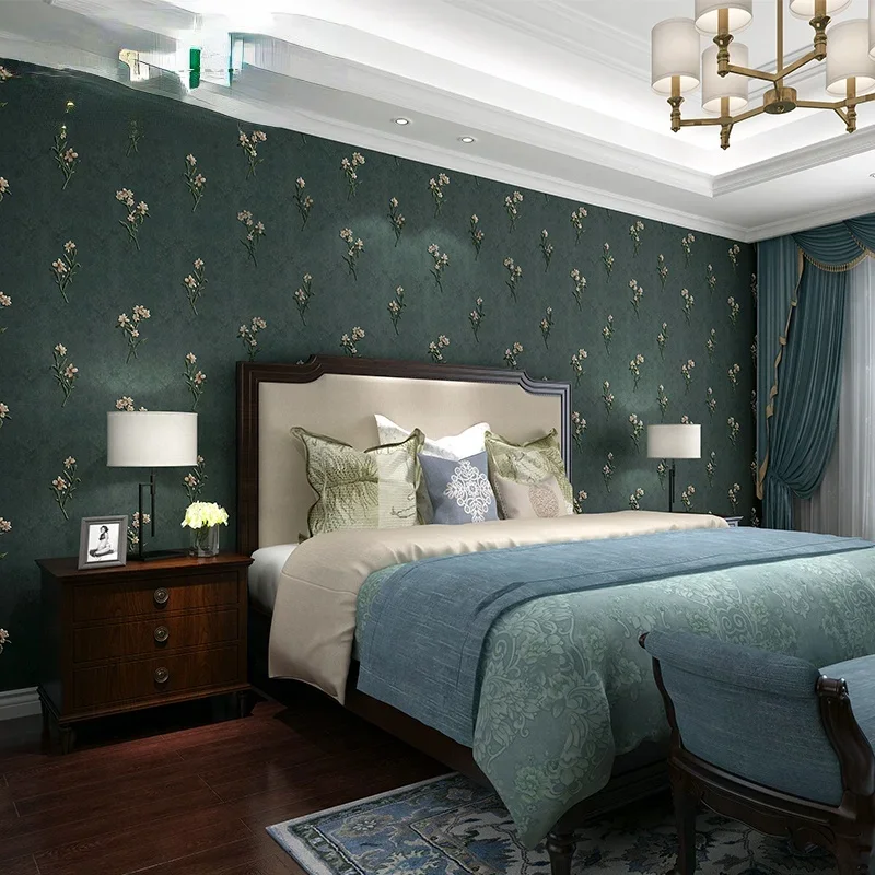 

Американская маленькая цветочная настенная ткань, бесшовный фон для телевизора для всего дома, стена для спальни, элитный светильник для гостиной, роскошный