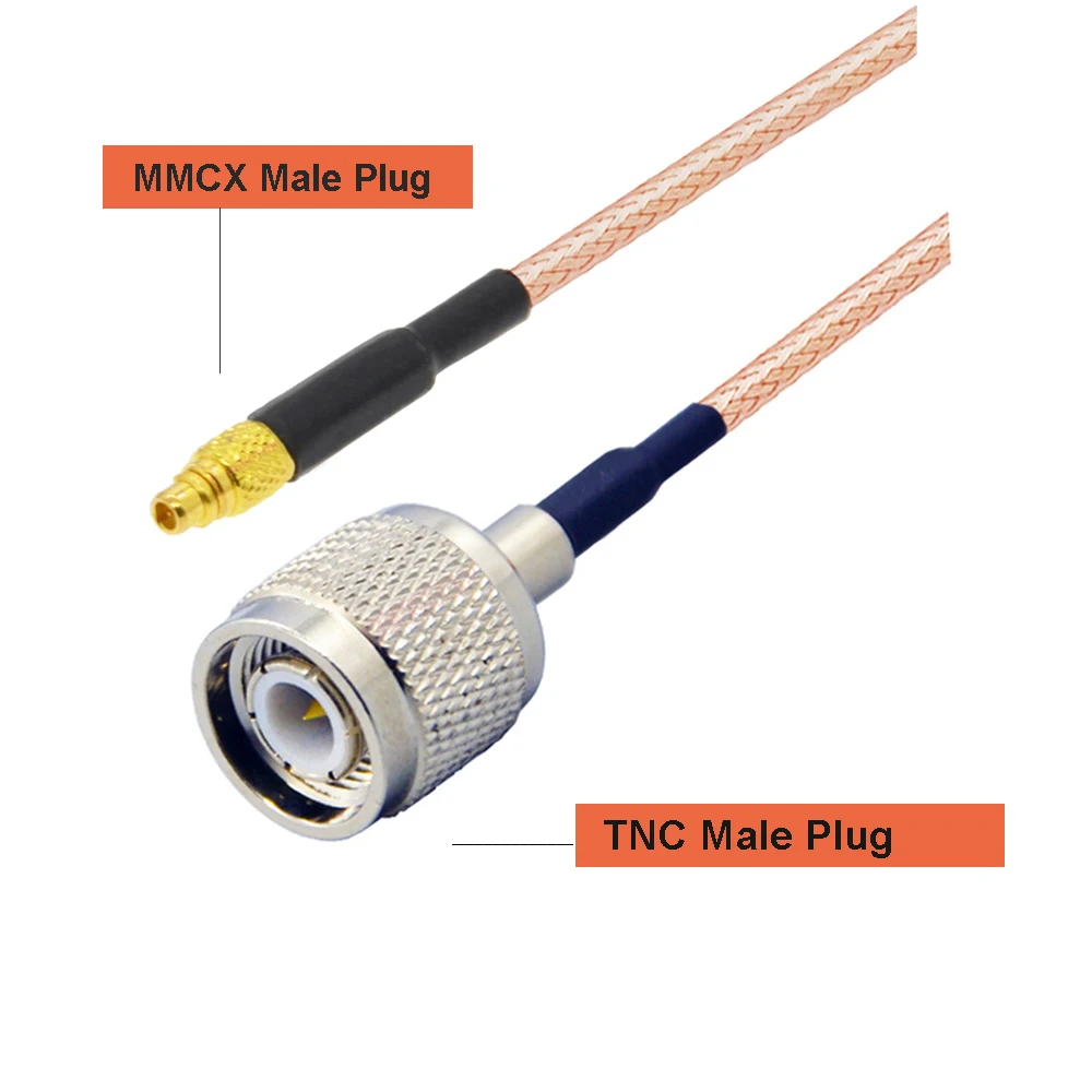 RP-TNC / TNC Male to MMCX Male Straight / Right Angle Plug RG316 Cable Antenna Extension RF Coaxial Pigtail TNC to MMCX Jumper