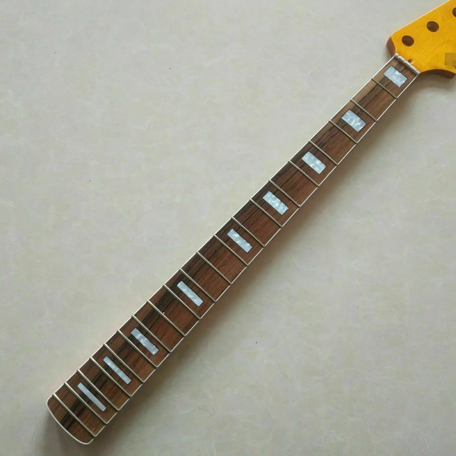 4 string Maple P bass guitar neck parts 20 fret Rosewood Fretboard Block Inlay