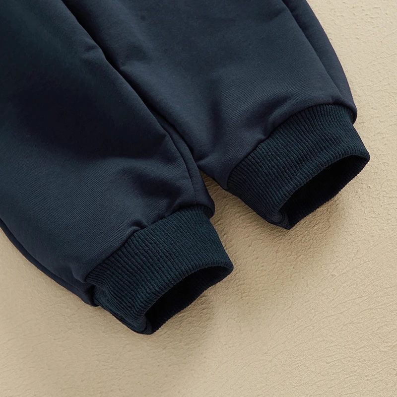 SUNSIOM, весенне-осенний наряд для мальчиков 0-3 лет, пуловер на молнии с длинными рукавами и лацканами, топы, однотонные брюки, повседневные комплекты