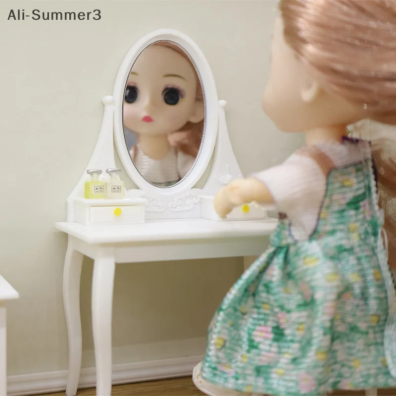 1/12 Poppenhuis Simulatie Kaptafel Model Poppenhuis Slaapkamer Decoratie Poppenhuis Living Scène Decor Accessoires