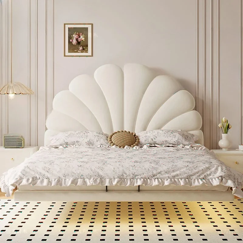 Factory Direct 2026 Minimalist French Beds Unique Modern Bedroom Luxury Beds White Double Recamaras Matrimoniales Completas