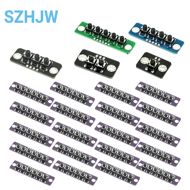 1-20pcs 1/2/3/4/5/6 Bit Independent Button Module MCU External Button Module Micro Switch Button Board Power Amplifier