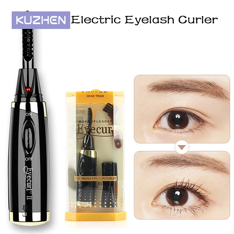 Heated Eyelash Curler Electric Eyelash Curler Long-lasting Results Sleek Rechargeable Heated Lash Curler Time-saving Versatile