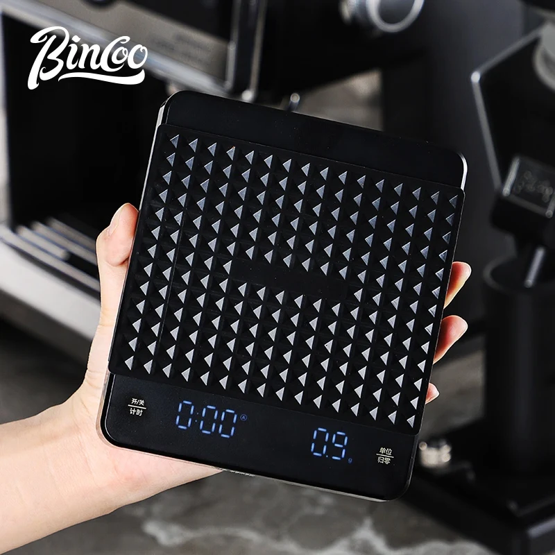 Bincoo Pour Over Coffee Scale – Rechargeable Timer Scale, Waterproof Precision Baking Weighing, Accurate Gram Display