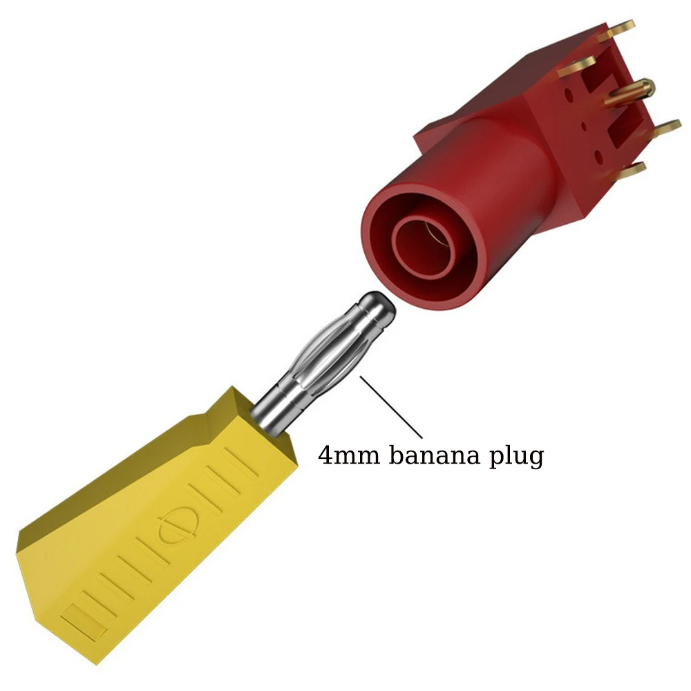 1PCS 4mm PCB Solder Safety Banana Socket Gold Plated Copper PA Material CATII 1000V Max 24A Test Banana Connector Terminal