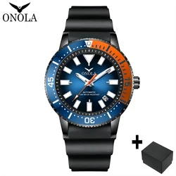 ONOLA Fashion Watch For Mens Sports Silicone Strap Wristwatch Man Casual Automatic Date Quartz Watches Reloj Dropshipping