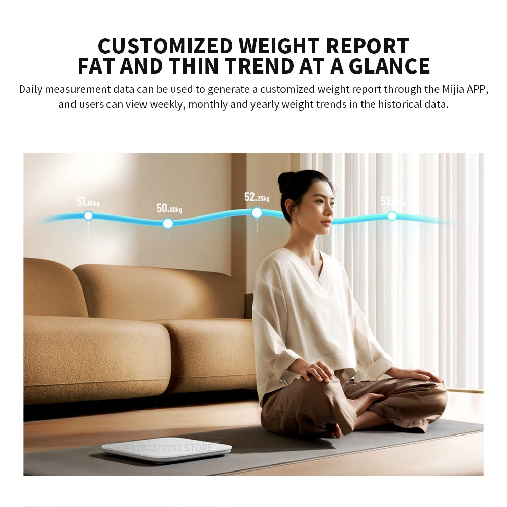 Xiaomi Mijia Scale S200 High Precision Sensor Balance Test Weight Report LED Screen Multifunctional Smart Scale Work For Mihome