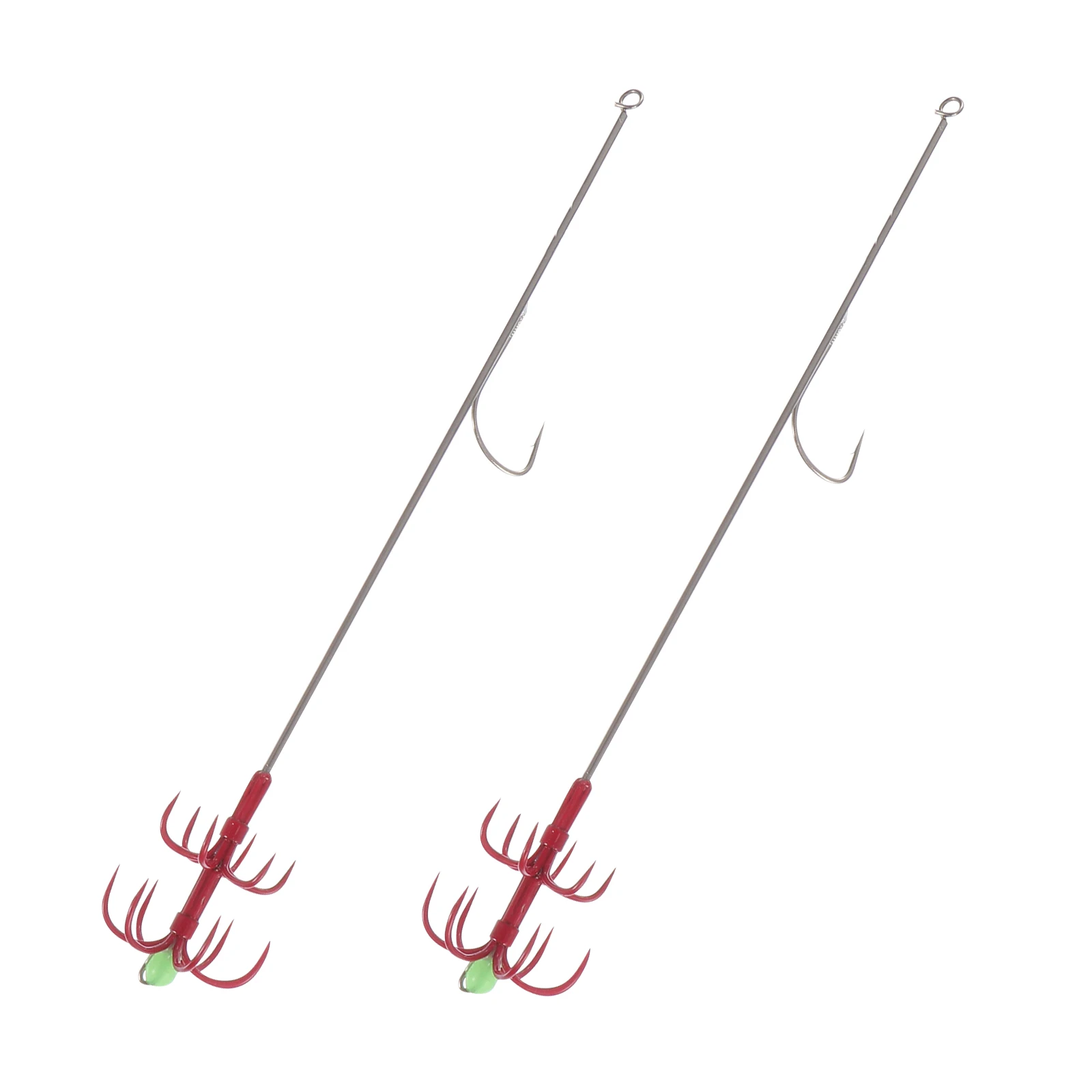 

2Pcs Multi-Use Group Hooks Double-Layer Squid Fishing Hook Umbrella Octopus Claw Anchor Barb Design Long Term Wear Resistant