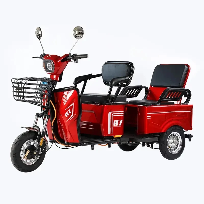 The New Electric Tricycle Small Passenger and Cargo Dual-purpose Load Hauling Home Pick up Children Electric Tricycle Car
