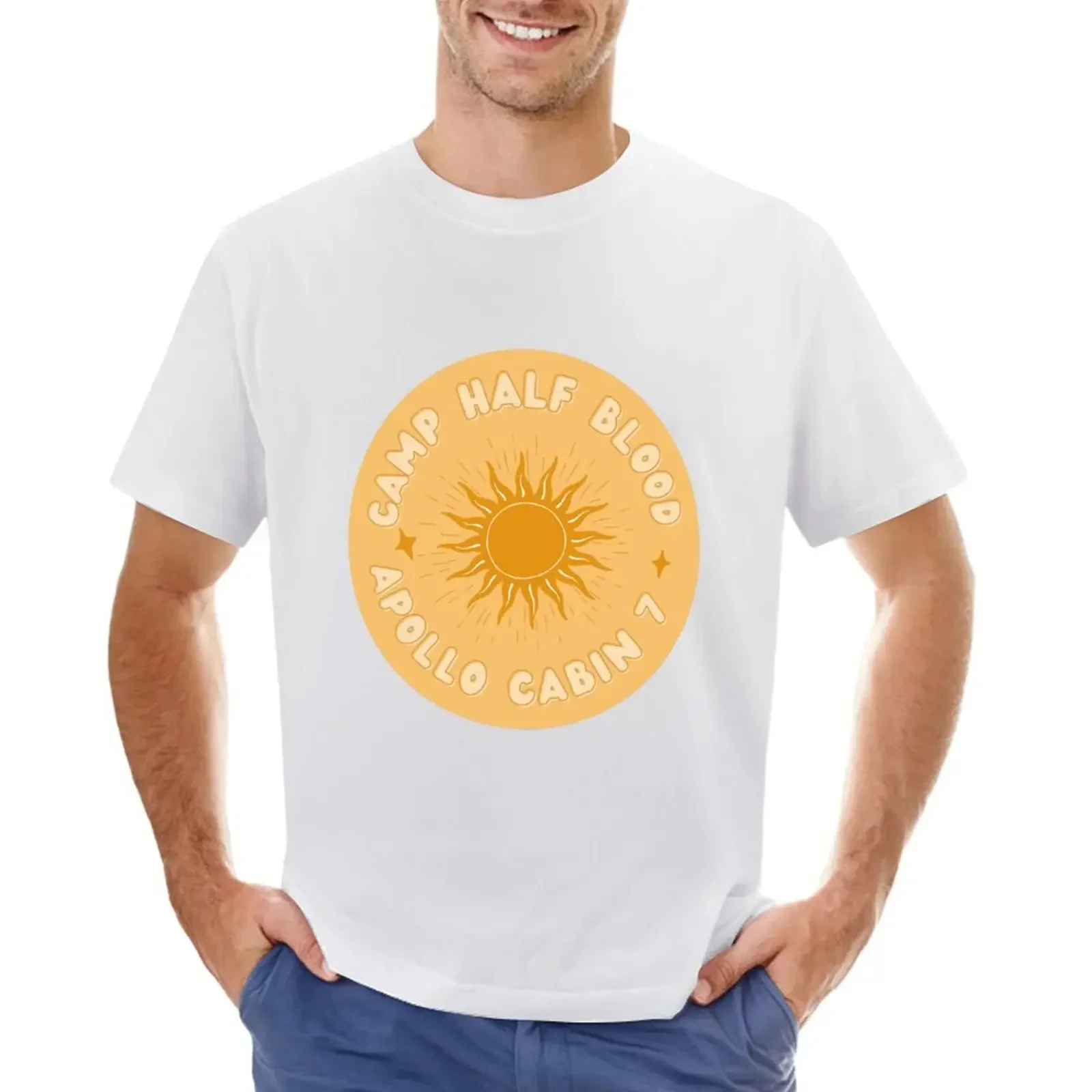 Camp Half Blood Cabin 7: Apollo T-shirt quick-drying animal prinfor boys men clothings