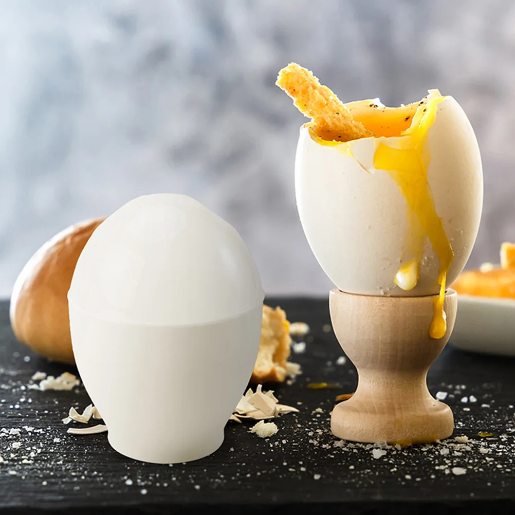 

10pcs Steamed Cups Microwave Steamer Mini Egg Cooker Egg Holder For Home White Food Grade Pp Lightweight Easy Storage