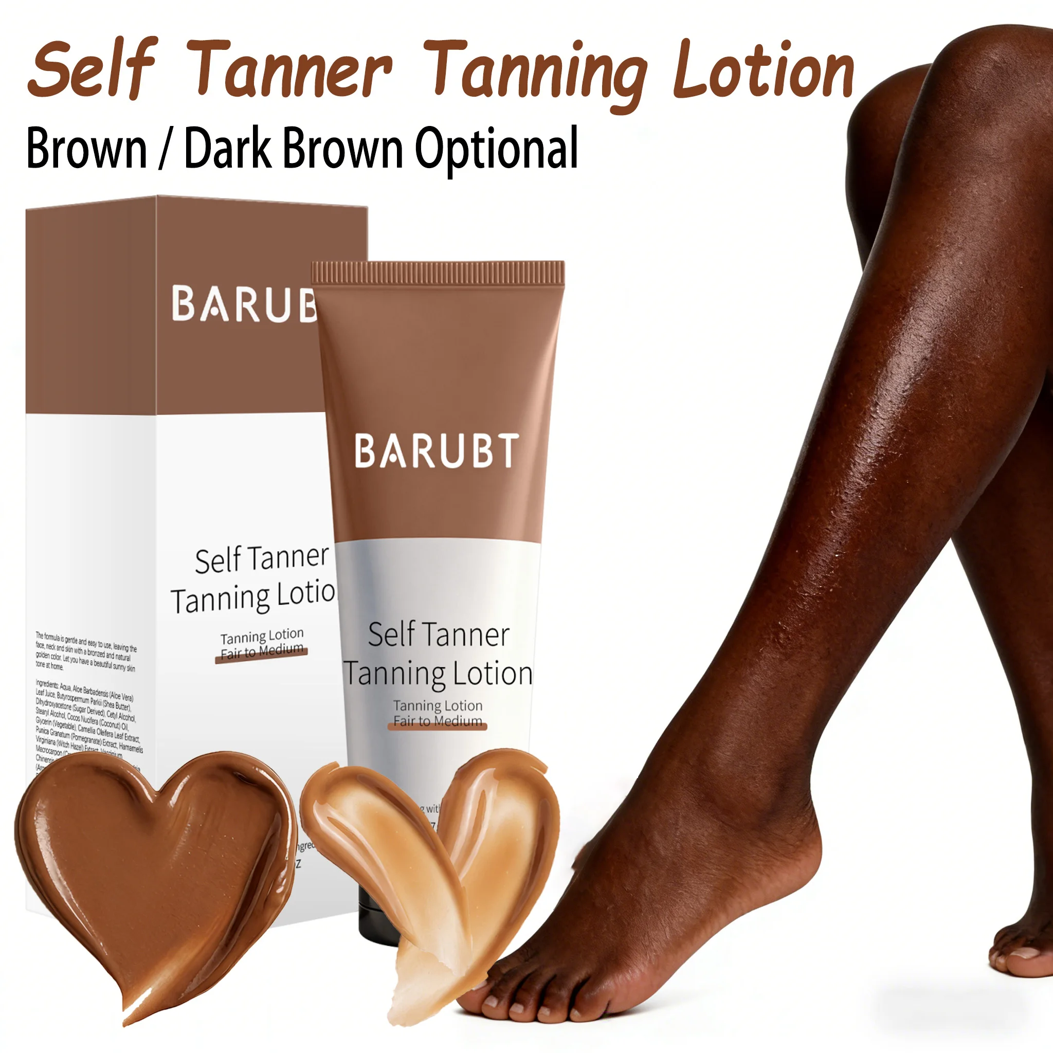 

Самооттеняющийся лосьон для мгновенного загара за 1-2 часа, темно-коричневый тонированный гель для тела, карамельный оттенок, увлажняющий бронзатор для кожи