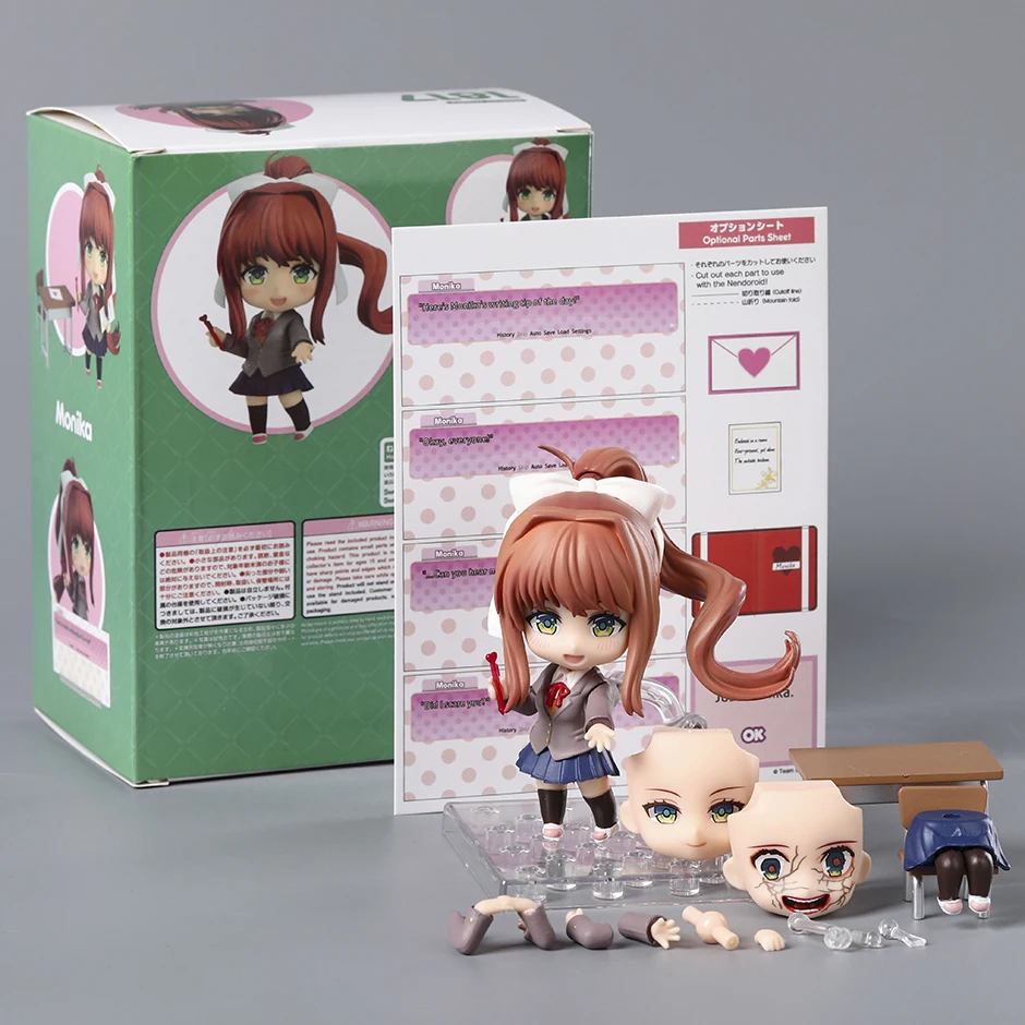 Doki Doki Literature Club! Monika 1817 Cute Kawaii Action Figure Doll Model Toy Christmas Gift