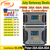 PowMr had 30A 60A 80A Solar Charge Controller for 12V 24V 36V 48V Battery With LED Screen USB 5V 2A PV V V out put Work Sliently