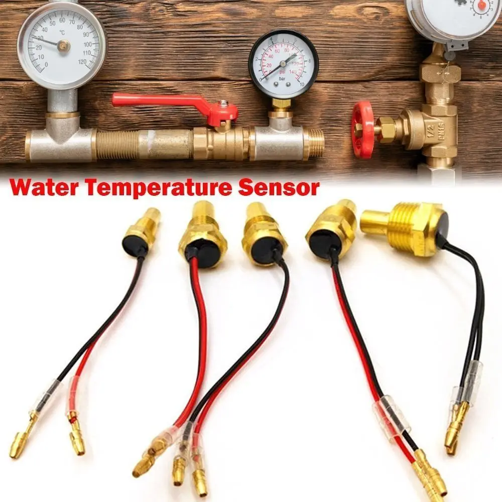 1Pcs 50K Head Plug Water Temperature Sensor 10/12/14/16/17/21mm 12V/24V Digital Temperature Sensor NPT 3/8 1/8 1/2 Universal