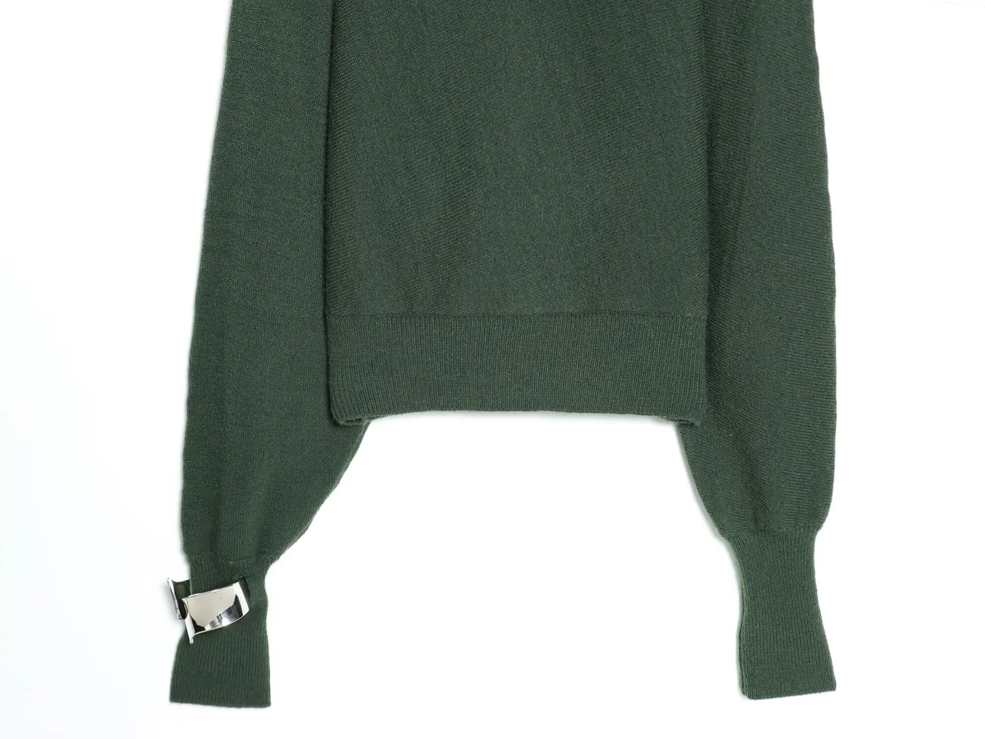 VROUW mode Europese en Amerikaanse stijl winter nieuwe armband decoratie asymmetrische gebreide trui met lange mouwen Mujer