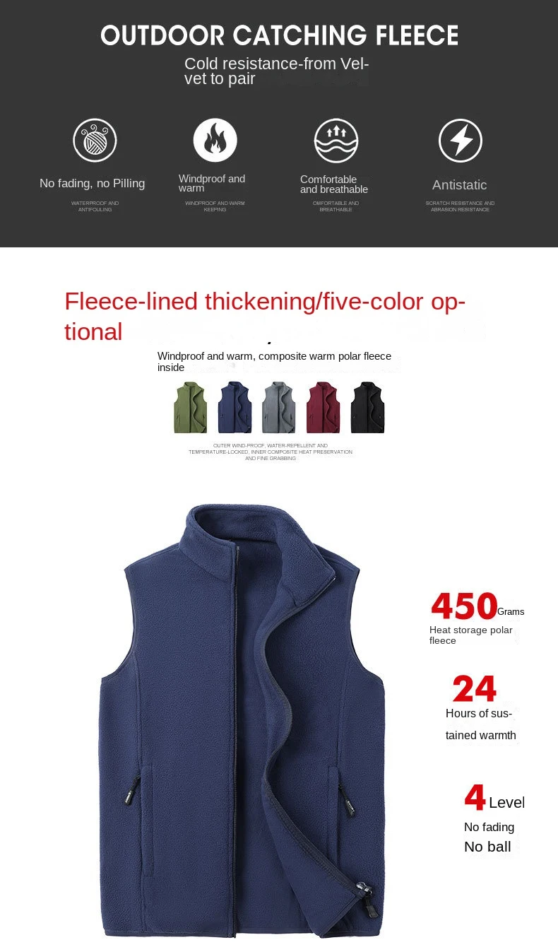 Herbst mode plus Größe männlich warme Weste Fleece Weste Herren Lamm Kaschmir warm ärmellosen Mantel Männer Marke Kleidung Winter weste – Detail 2