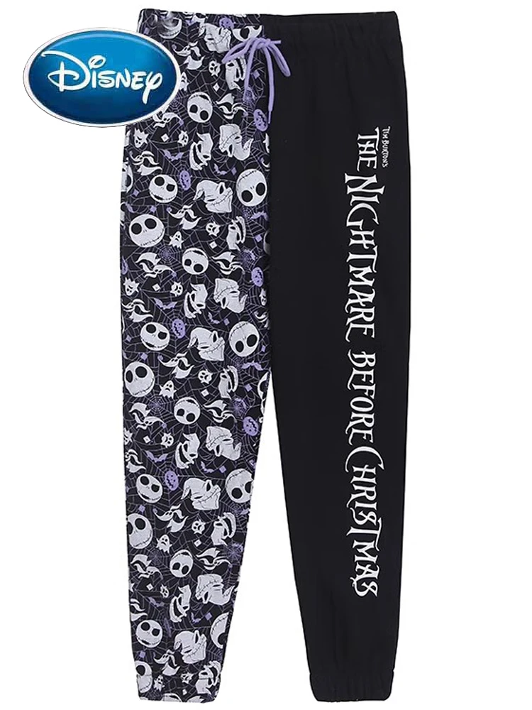 

Disney The Nightmare Before Christmas Fleece Sweatpants Casual Women Jogging Sports Pants Cartoon Trousers Personality Femme