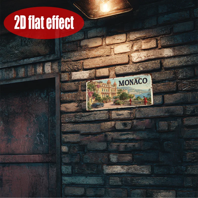 2D Flat, 1pc, for Decoration Solely, [ ], 2D Flat Printing, 1pc Pack, Vintage Metal Sign, Outdoor Wall Decor, 30.48Cm X 15.24Cm,