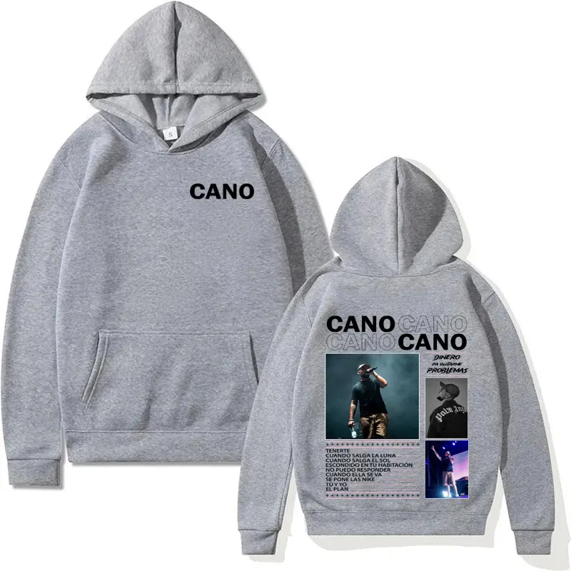 ألبوم جولة مغني الراب كانو تريانا 2025 تصميم الأزياء هوديي الرجال امرأة البلوز البلوز الهيب هوب كم طويل المتضخم للجنسين