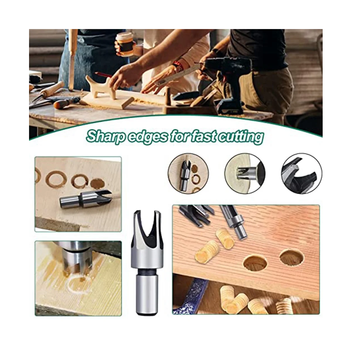 طقم لقم نجارة غاطسة ، مثقاب غاطس ، لتقوم بها بنفسك ، 5 قطع ، 8 قطعة