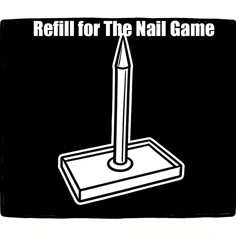 

Refill for The Nail Game Magic (Transparent) 1 Nail 1 Board 1 Bag Magia Tricks Stage Mentalism Illusions Stage Magia